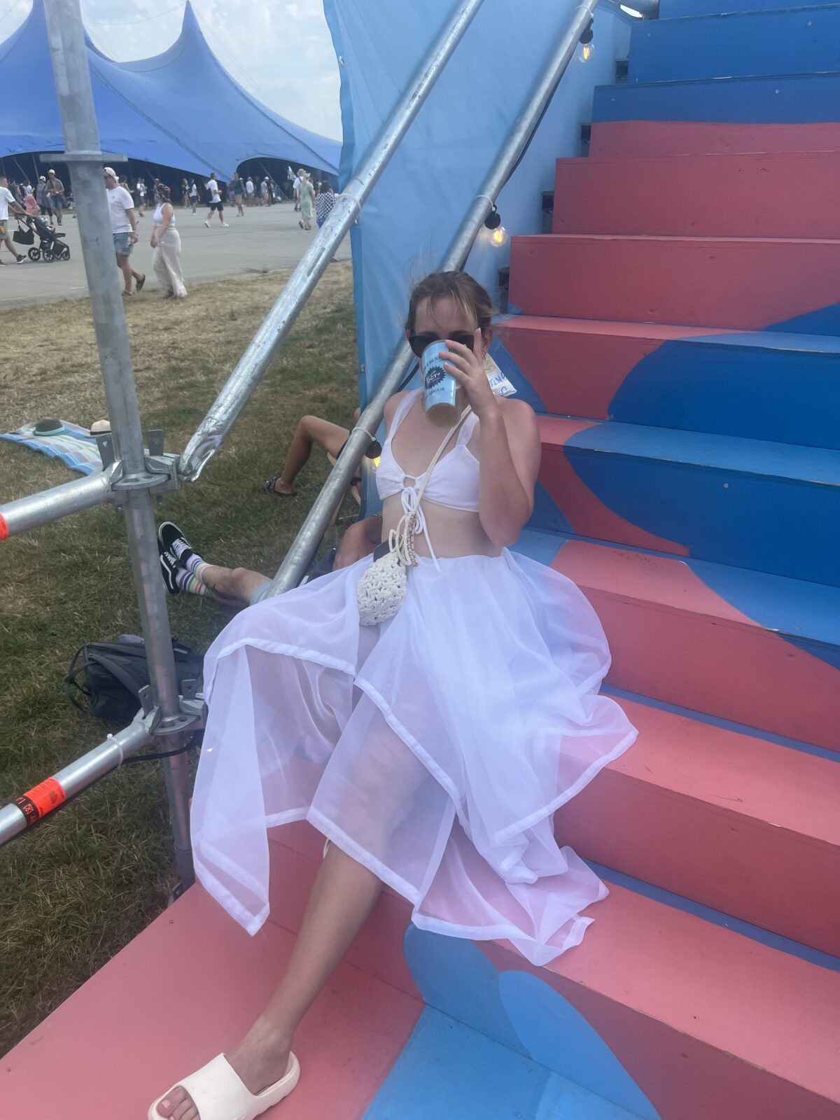 Asymmetric Tulle Skirt 